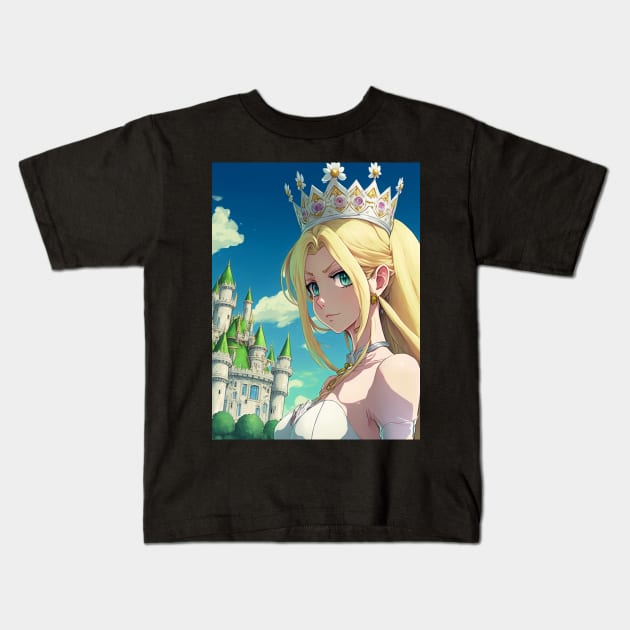 Anime princess Kids T-Shirt by Geek Culture